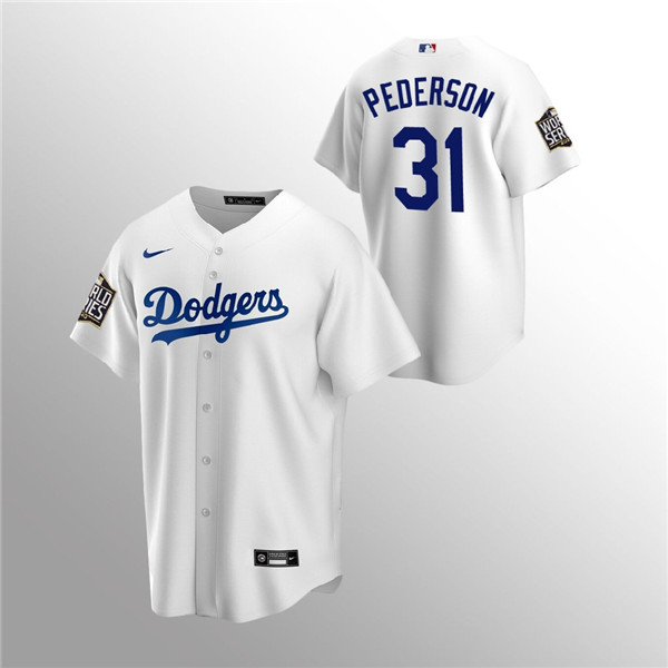 Men's Los Angeles Dodgers #31 Joc Pederson White 2020 World Series Bound stitched MLB Jersey Men's Los Angeles Dodgers #31 Joc Pederson White 2020 World Series Bound stitched MLB Jersey